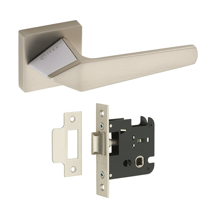 IPSA Peru Iris Series on 8 inch Plate PKY Lockset For Bathroom Finish CPS