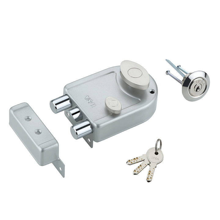 IPSA Big Tribolt with 2 Deadlock & 1 Latch and One Side Knob - Finish NS