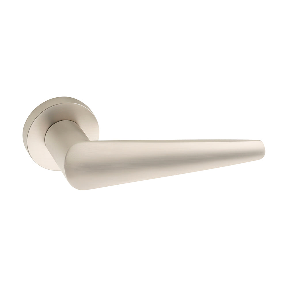IPSA Bone Moderna Series On Rose Handle without Lock Body & Cylinder Only Pair Finish: Matte Satin Nickel