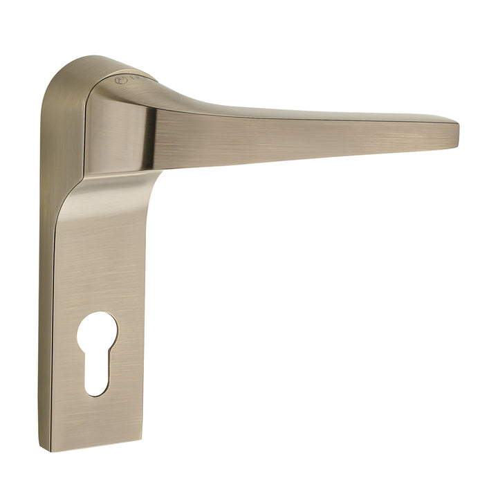 IPSA EDO Moderna Series High Density Zinc Alloy Full FSS Mortise Lever Door Handle Lockset On 10 Inch Plate with One Side Key One Side Knob Cylinder and Lock Body