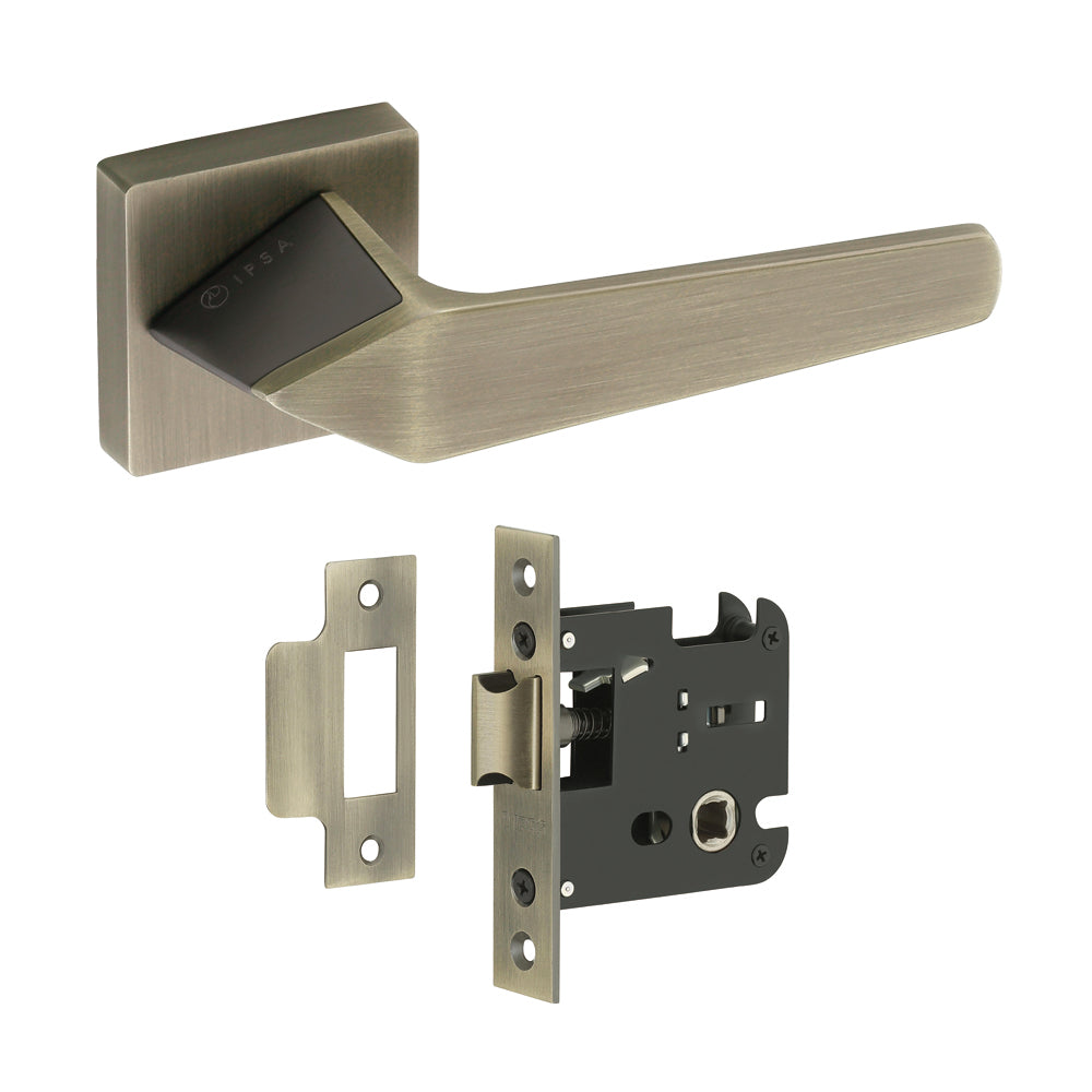 IPSA Peru Iris Series on 8 inch Plate PKY Lockset For Bathroom Finish MAB