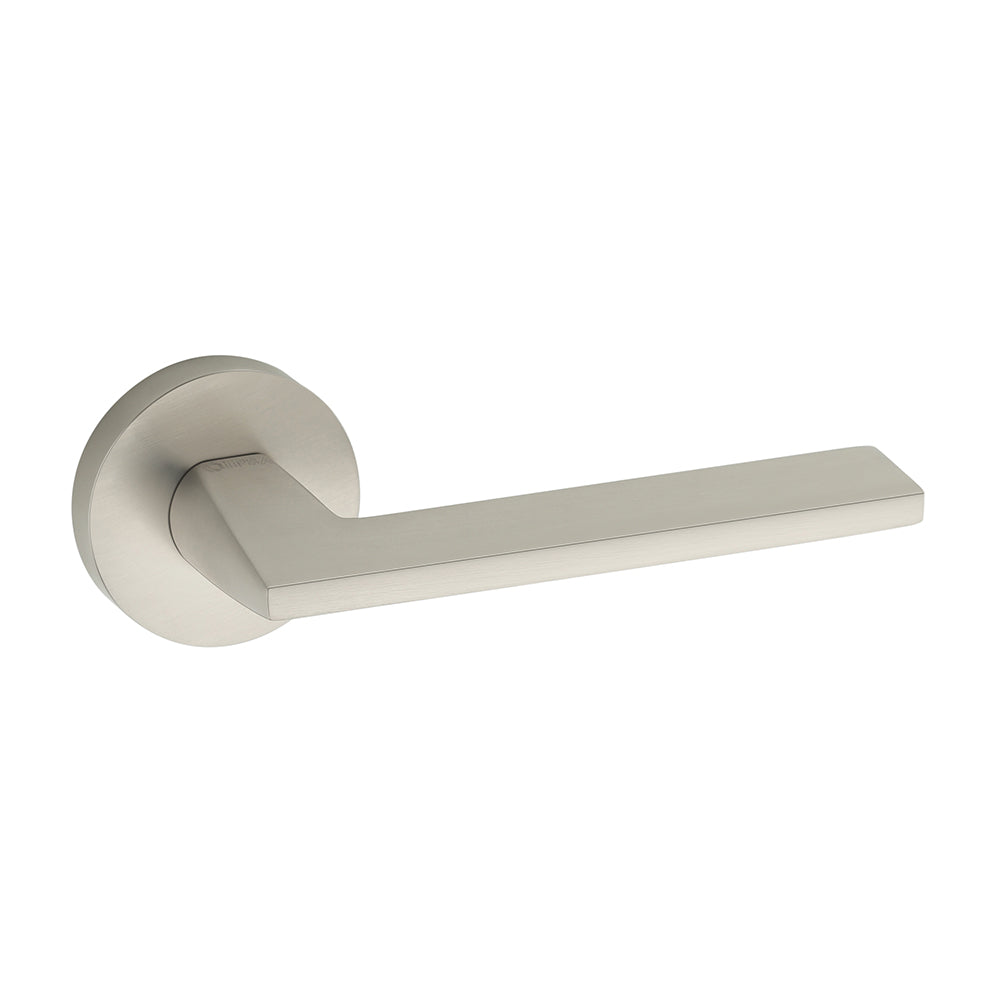 IPSA Mynza Iris Handle Series On Rose with Round Escutcheons Lockset with One Side Key One Side Knob Cylinder Finish - FSS