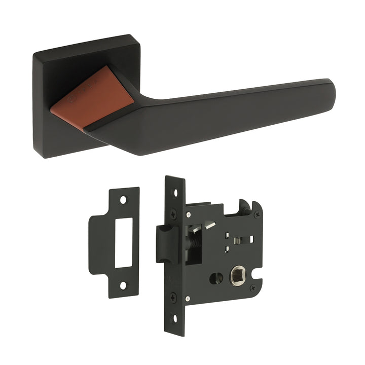 IPSA Peru Iris Series on 8 inch Plate PKY Lockset For Bathroom Finish BRG