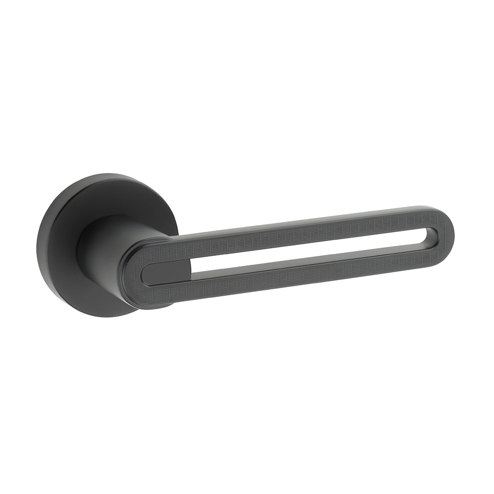 IPSA Curve Moderna Handle Series On Rose One Pair without Lock Body and Cylinder Finish - Black