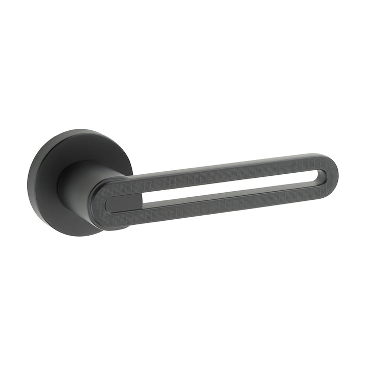 IPSA Curve Moderna Handle Series On Rose One Pair without Lock Body and Cylinder Finish - Black