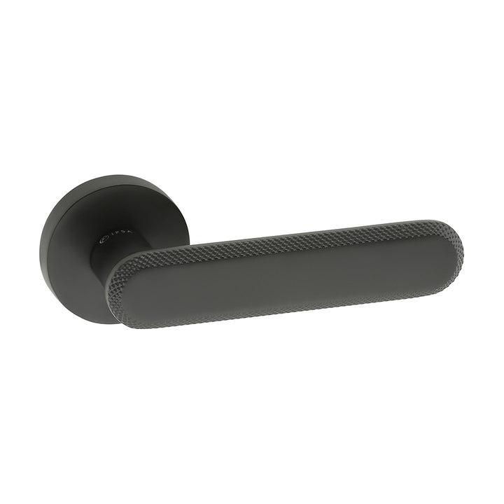 IPSA Stone Moderna Series Handle On Rose One Pair without Lock Body and Cylinder Finish: BLACK