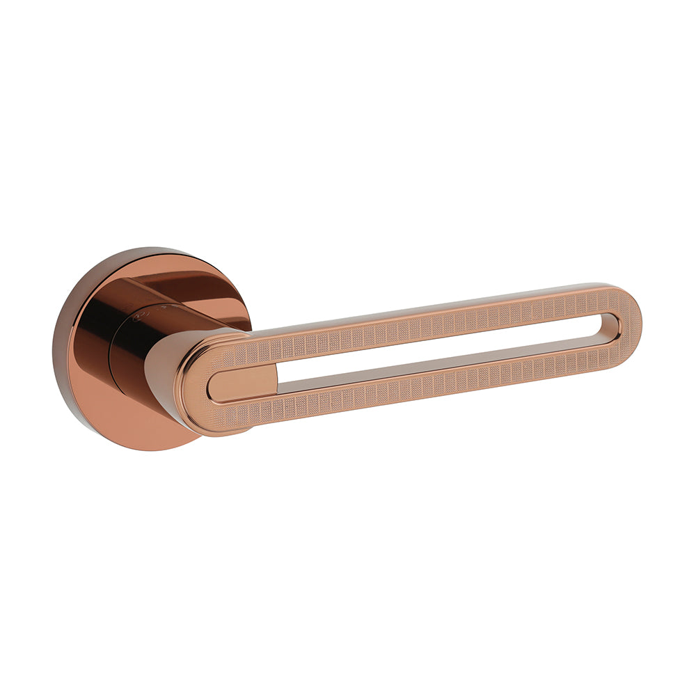 IPSA Curve Moderna Handle Series On Rose One Pair without Lock Body and Cylinder Finish - RG