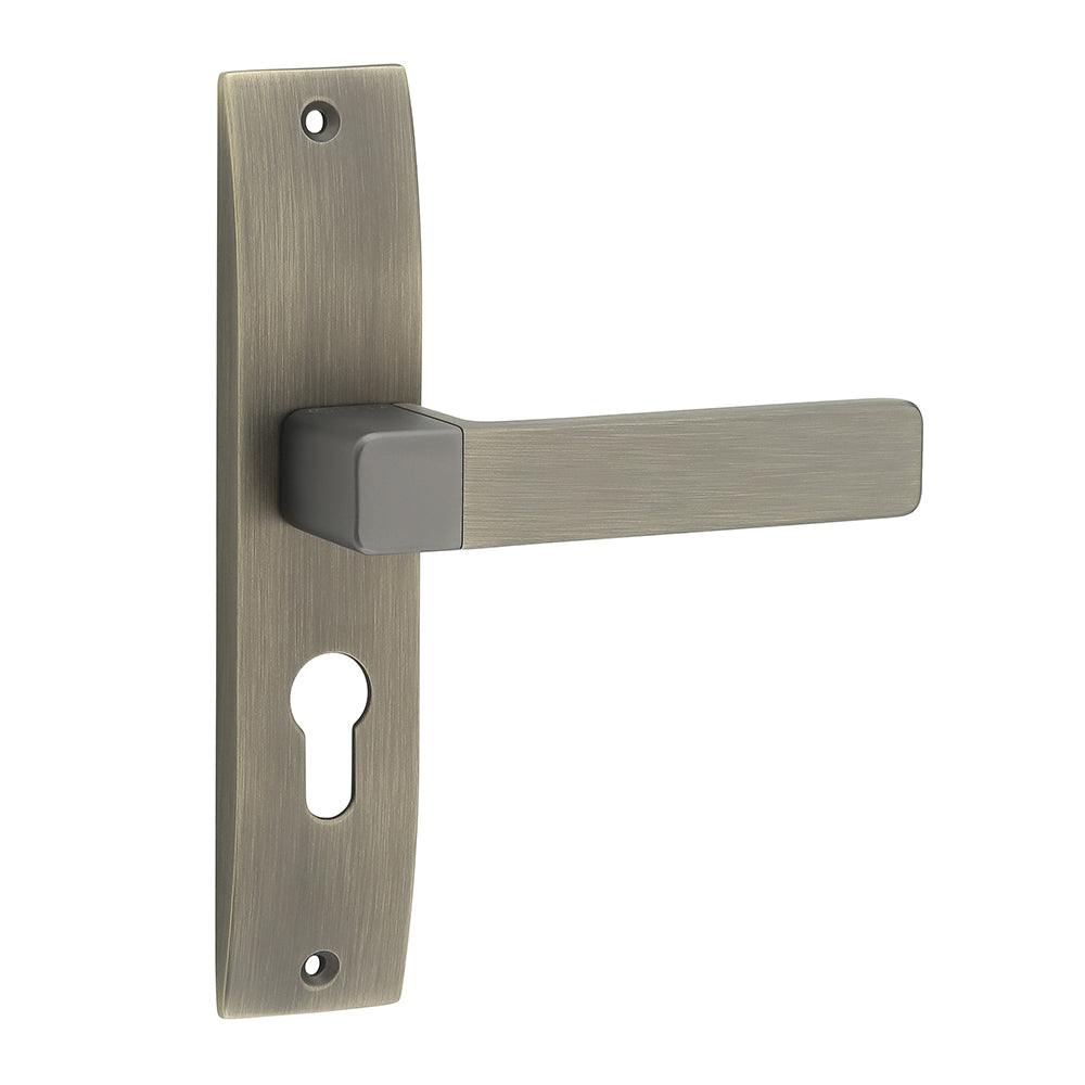 IPSA Ink Iris Handle Series on 10" CY Lockset with 60mm One Side Key and Knob - Finish MAB