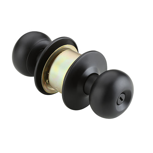 IPSA High Security SS202 Cylindrical Lock Tubular Door Knob without Key Backset 60MM Finish - Black