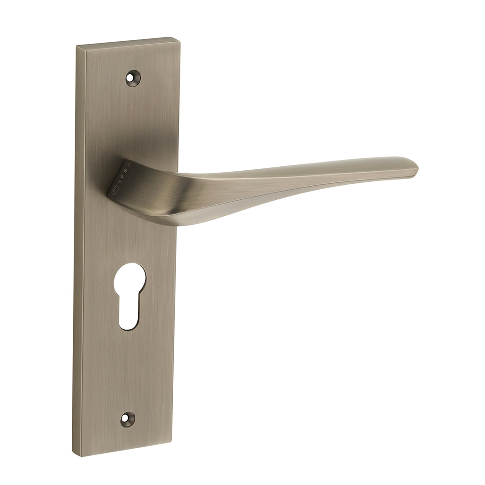 IPSA Sangria Moderna Handle Series on 10" Plate CY (Without Lock Body Cylinder) - Matte Antique Finish ATQ