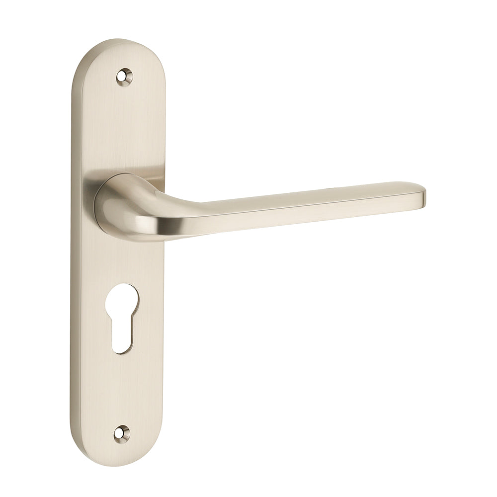 IPSA Olive Moderna Handle Series on 8" Plate CYS Lockset with 60mm Both Side Key - Matte Antique Finish MSS