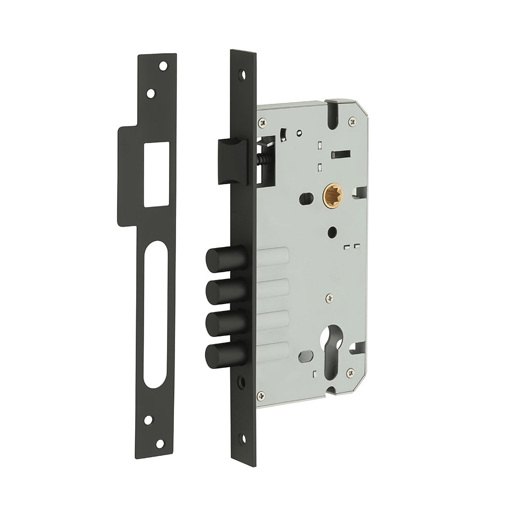 IPSA ML 25 4 Bolt CY Heavy Duty Mortise Lock Backset: 85mm x 60mm Finish Black
