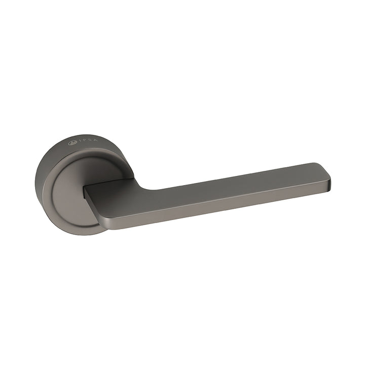 IPSA Dot Lord Series On Rose Door Handle without Lock body & Cylinder Only Pair Finish: Black