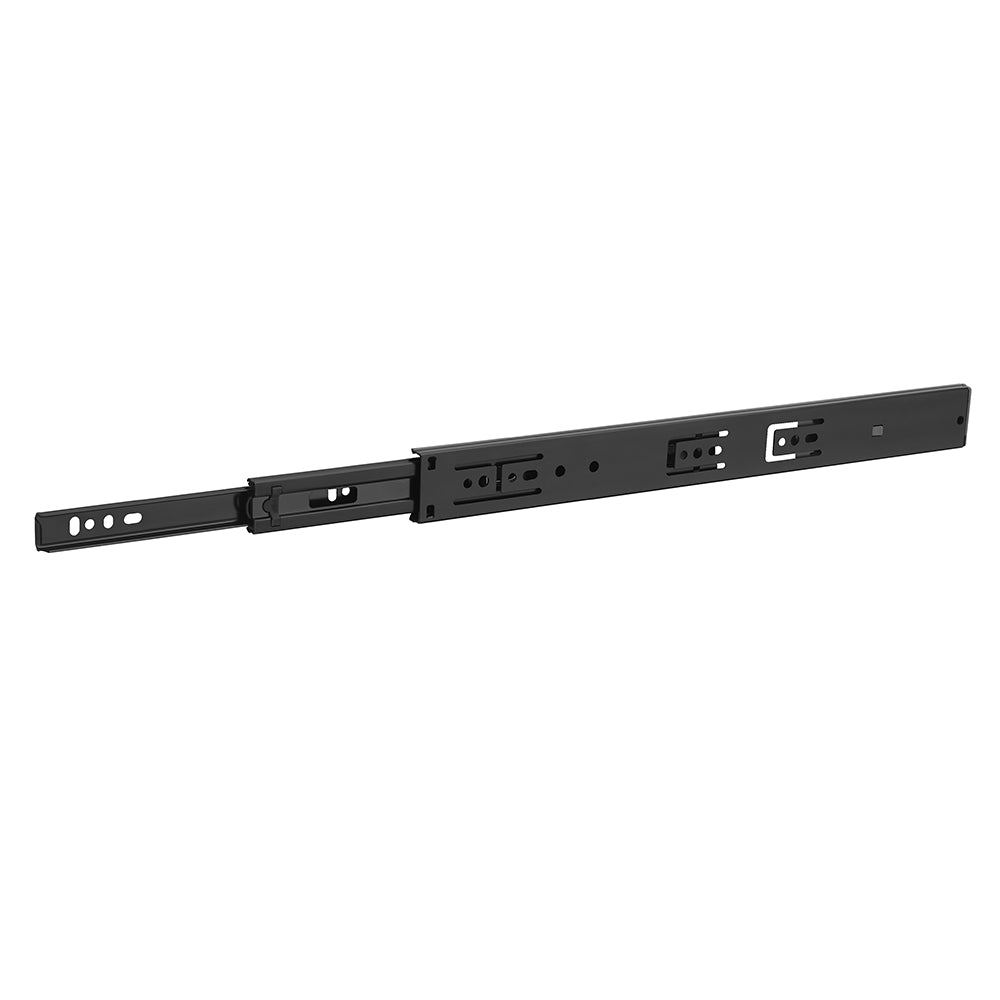 IPSA Bravo Series 30 kg Soft Close Ball Bearing Drawer Slider 16 inch Black CED Finish Pack of 1 Pair