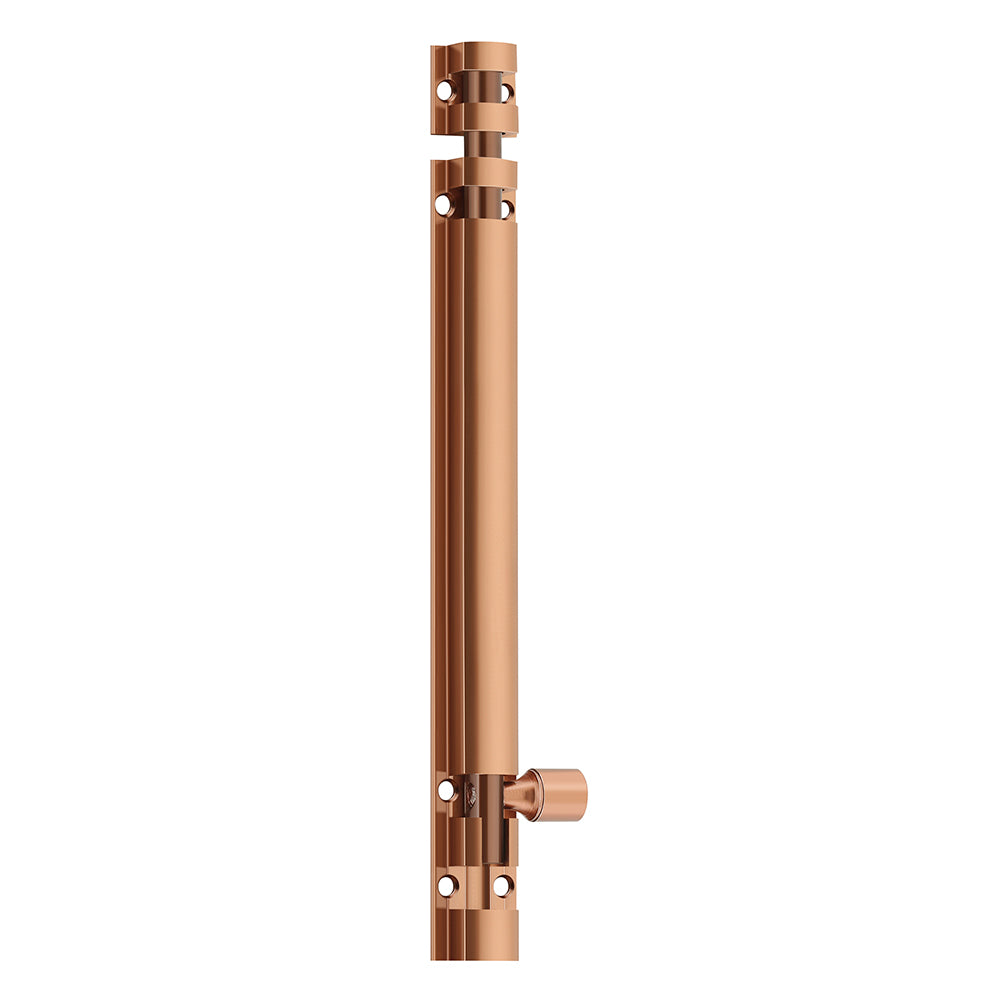 IPSA 10 inch Prime Aluminium Half Round Tower Bolts Finish Rose Gold Pack of 1