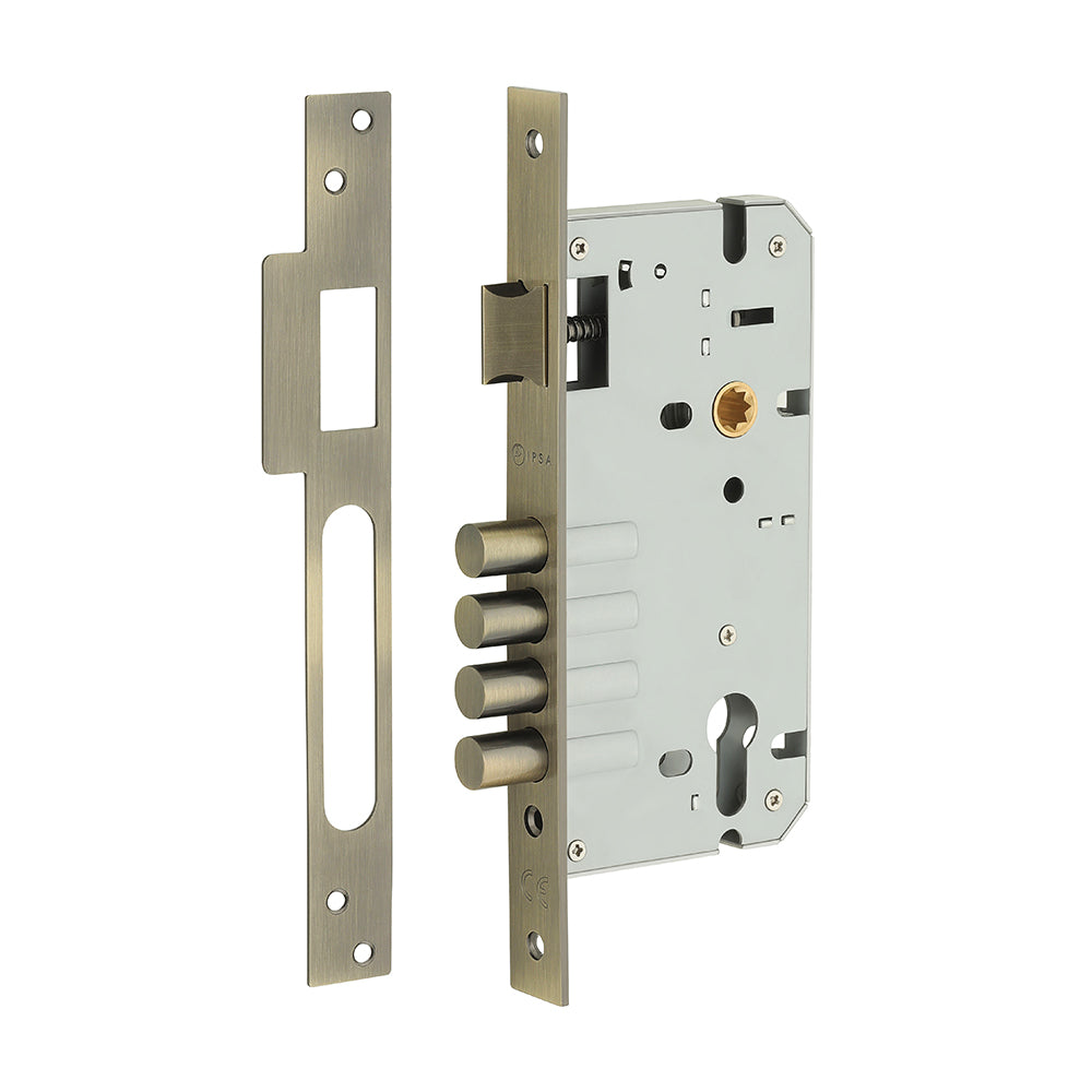 IPSA ML 25 4 Bolt CY Heavy Duty Mortise Lock Backset: 85mm x 60mm Finish ATQ
