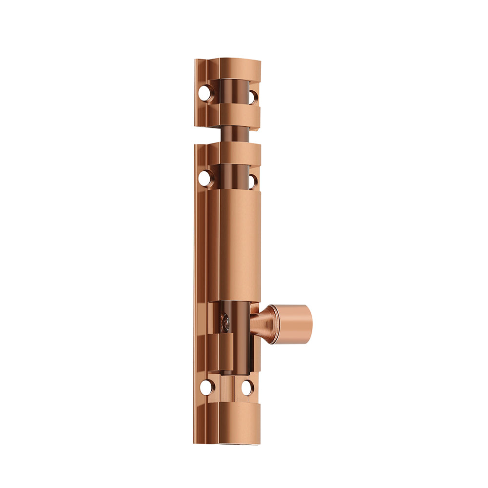 IPSA 4 inch Prime Aluminium Half Round Tower Bolt Rose Gold Finish Pack of 1