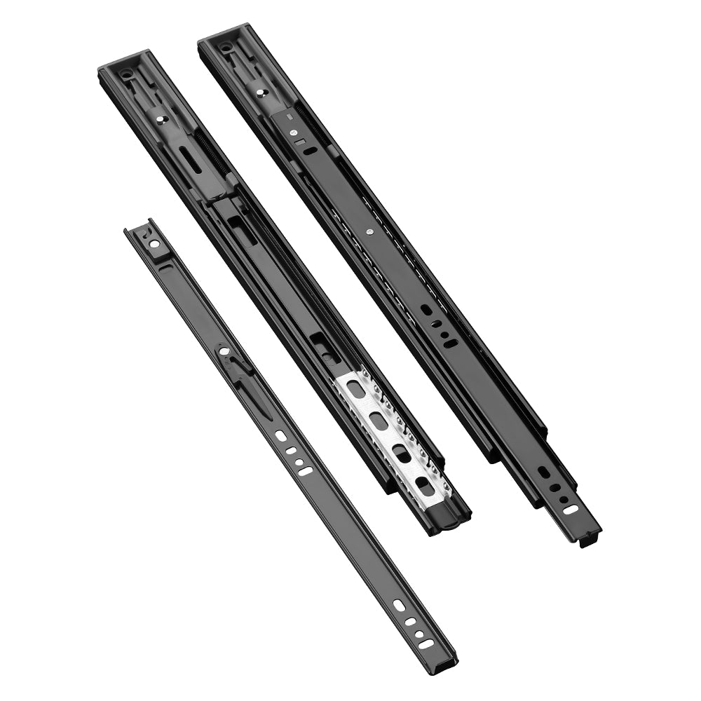 IPSA Bravo Series 30 kg Soft Close Ball Bearing Drawer Slider 12 inch Black CED Finish Pack of 1 Pair