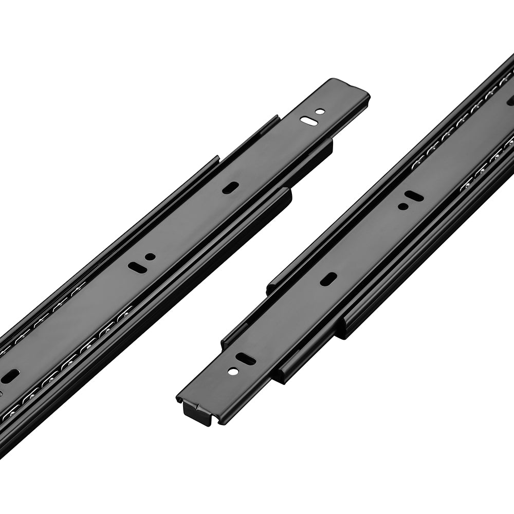IPSA Bravo Series 30 kg Soft Close Ball Bearing Drawer Slider 12 inch Black CED Finish Pack of 1 Pair