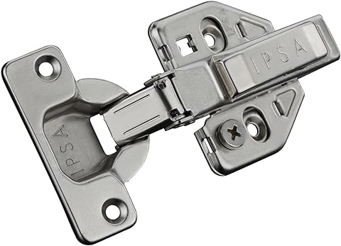 IPSA Z Series 3D Hydraulic Cabinet Auto Cup Hinge Half Overlay 8 Crank Door Thickness Support 14-21 mm Pack of 1 Pair