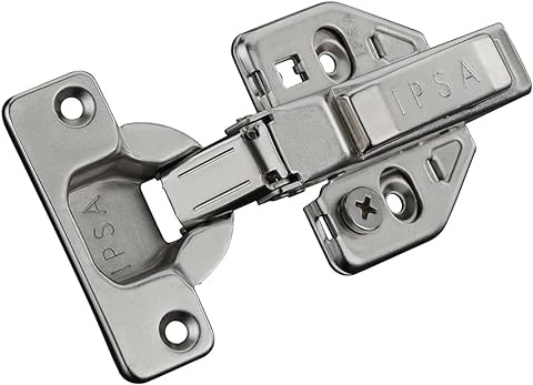 IPSA Z Series 3D Hydraulic Cabinet Auto Cup Hinge Half Overlay 8 Crank Door Thickness Support 19-24 mm Pack of 2 Piece