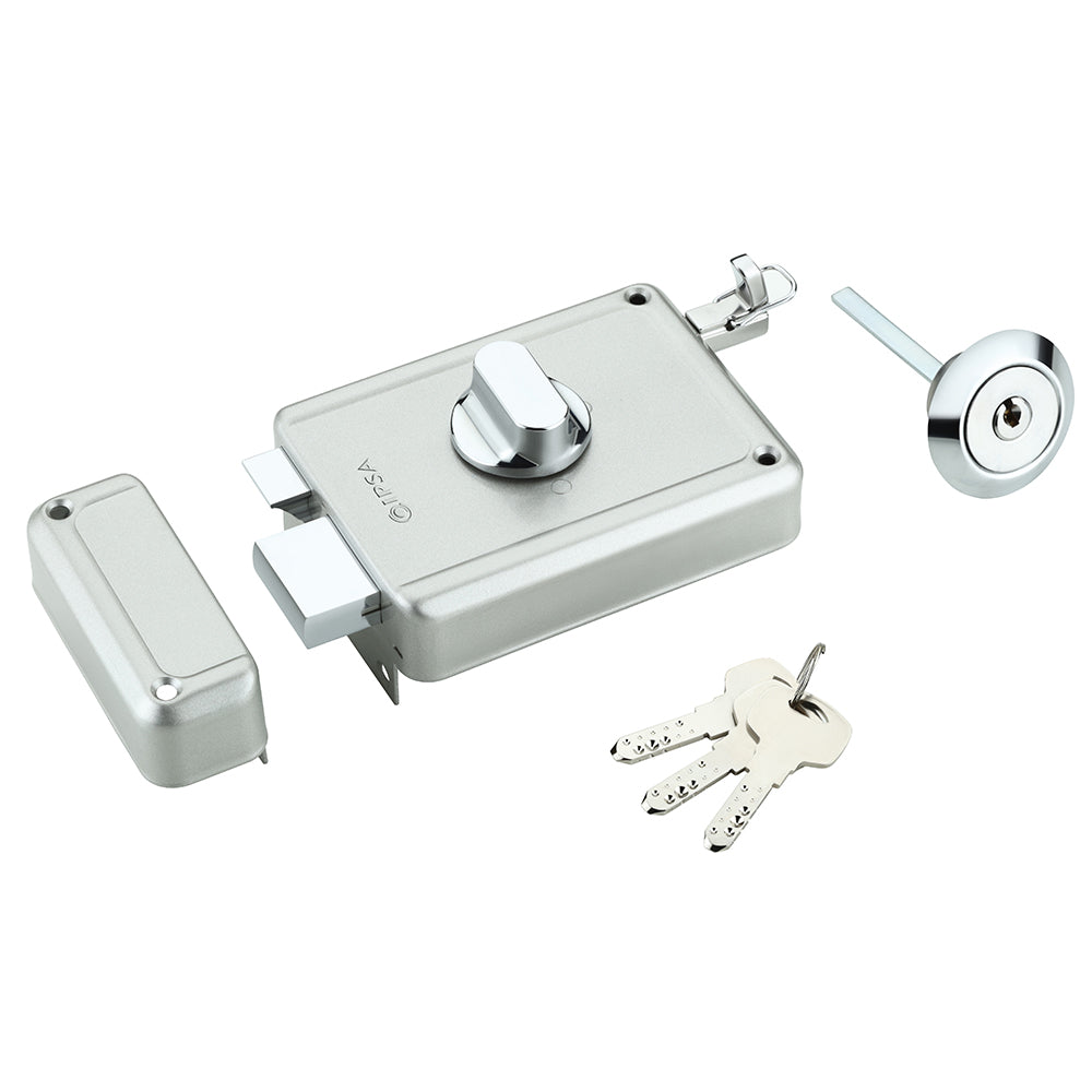 IPSA Steel NL05 High Security Main Door Lock with Computer Key, Standard Size (Metallic)