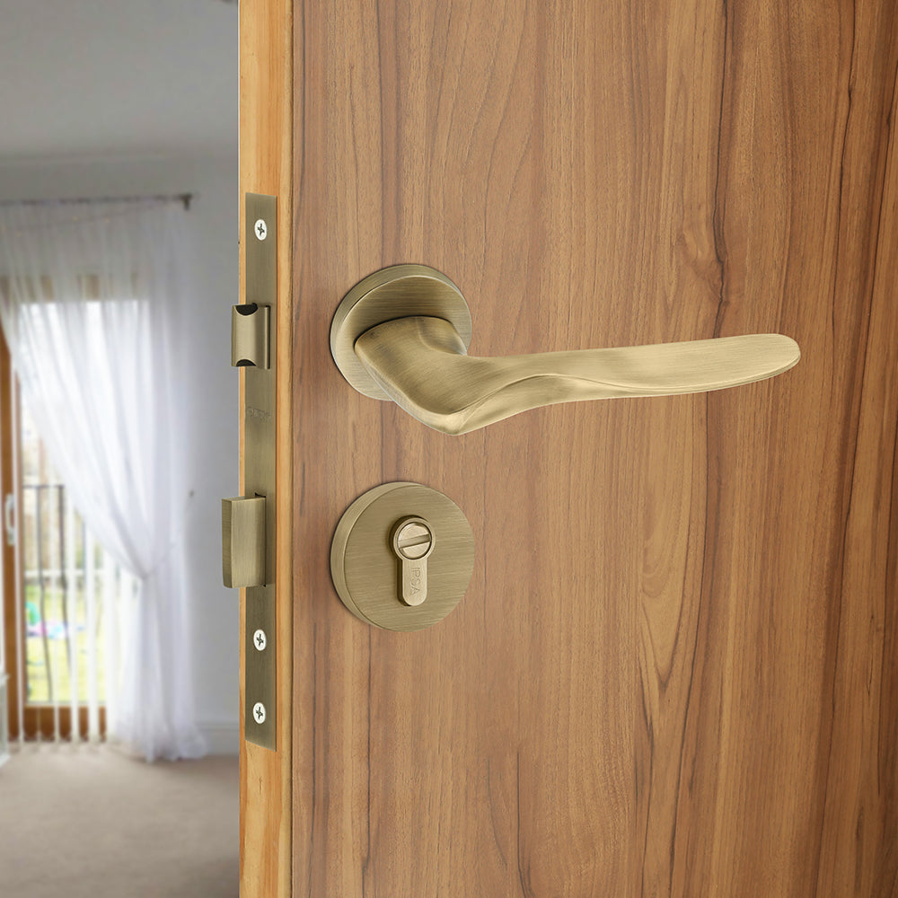 IPSA Sand Iris Handle Series On Rose with 60mm Coin & Knob Cylinder Finish - MAB