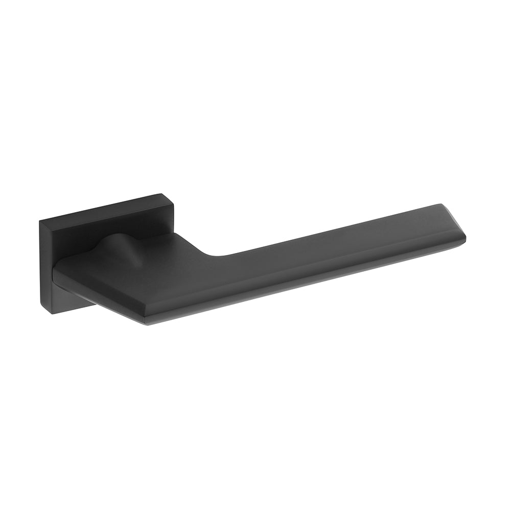 IPSA Emerald Moderna Series Handle On Rose One Pair without Lock Body and Cylinder Finish: Black