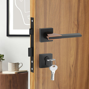 IPSA IRIS Series TAN Door Handle - A warm and Inviting Addition to Your Space. Elevate Style and Functionality in One with Escutcheons, Key & Knob, BRG Finish Per Pair