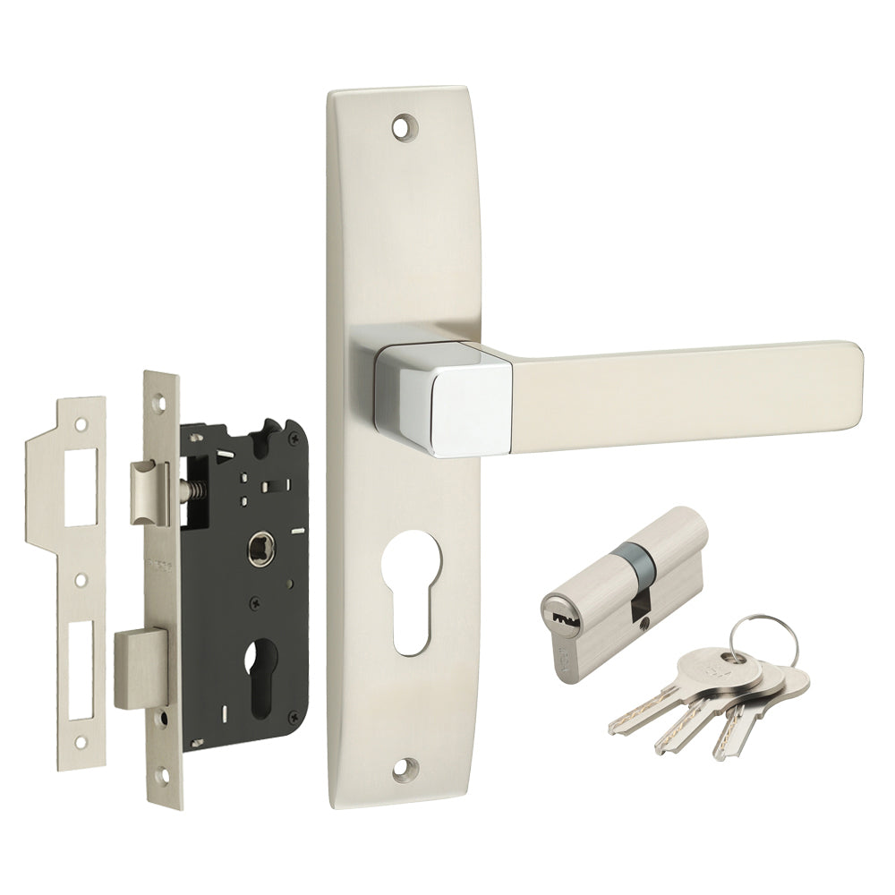 IPSA Ink Iris Handle Series on 8" Plate CYS Lockset with 60mm Both Side Key - Finish CPS