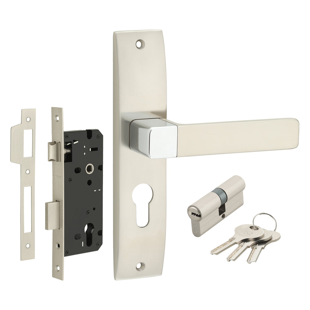 IPSA Ink Iris Handle Series on 10" CY Lockset with 60mm Both Side Key and Knob - Finish CPS