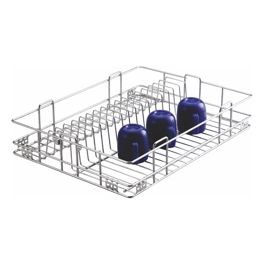 IPSA Cup & Saucer Basket Size (inch): 19 x 20 x 4 | Storage Basket (Pack of 1 Piece)