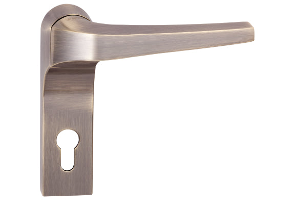 IPSA EDO Moderna Series High Density Zinc Alloy Full ATQ Mortise Lever Door Handle Lockset On 10 Inch Plate with 1 Side Key 1 Side Knob Cylinder and Lock Body