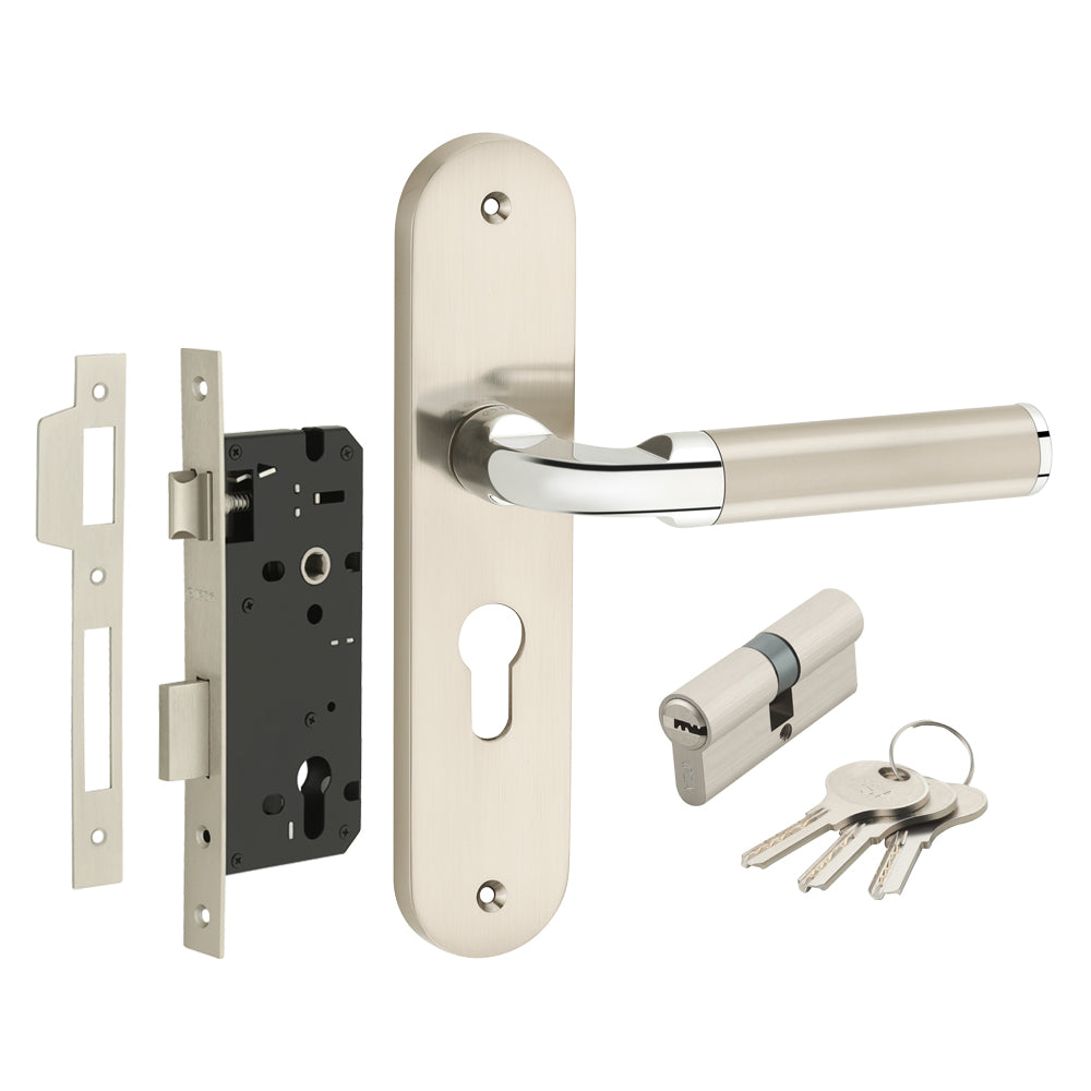 IPSA Cherry Iris Handle Series On 10 Inch CY Lockset with 60mm Both Side Key Cylinder- CPS