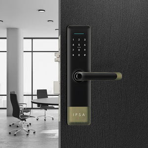 IPSA Series 40 Pro Max Digital Smart Door Lock 5 in 1 Bluetooth Fingerprint (Option) Password Card Mechanical Key and Gateway (Option) MAB Finish