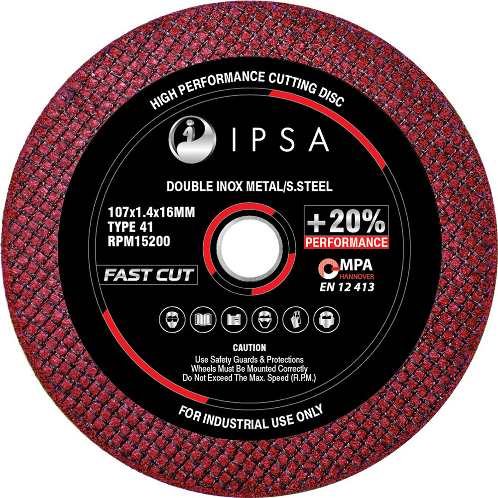 IPSA Cutting Wheel Disc 107mm - Pack of 50 Pieces