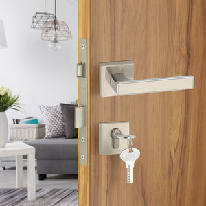 IPSA IRIS Series TEAL Door Handle Elevate Your Home with the Serene Charm of Style and Comfort with Escutcheons, Key & Knob, CPS Finish Per Pair