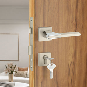 IPSA IRIS Series TAN Door Handle - A warm and Inviting Addition to Your Space. Elevate Style and Functionality in One with Escutcheons, Key & Knob, CPS Finish Per Pair