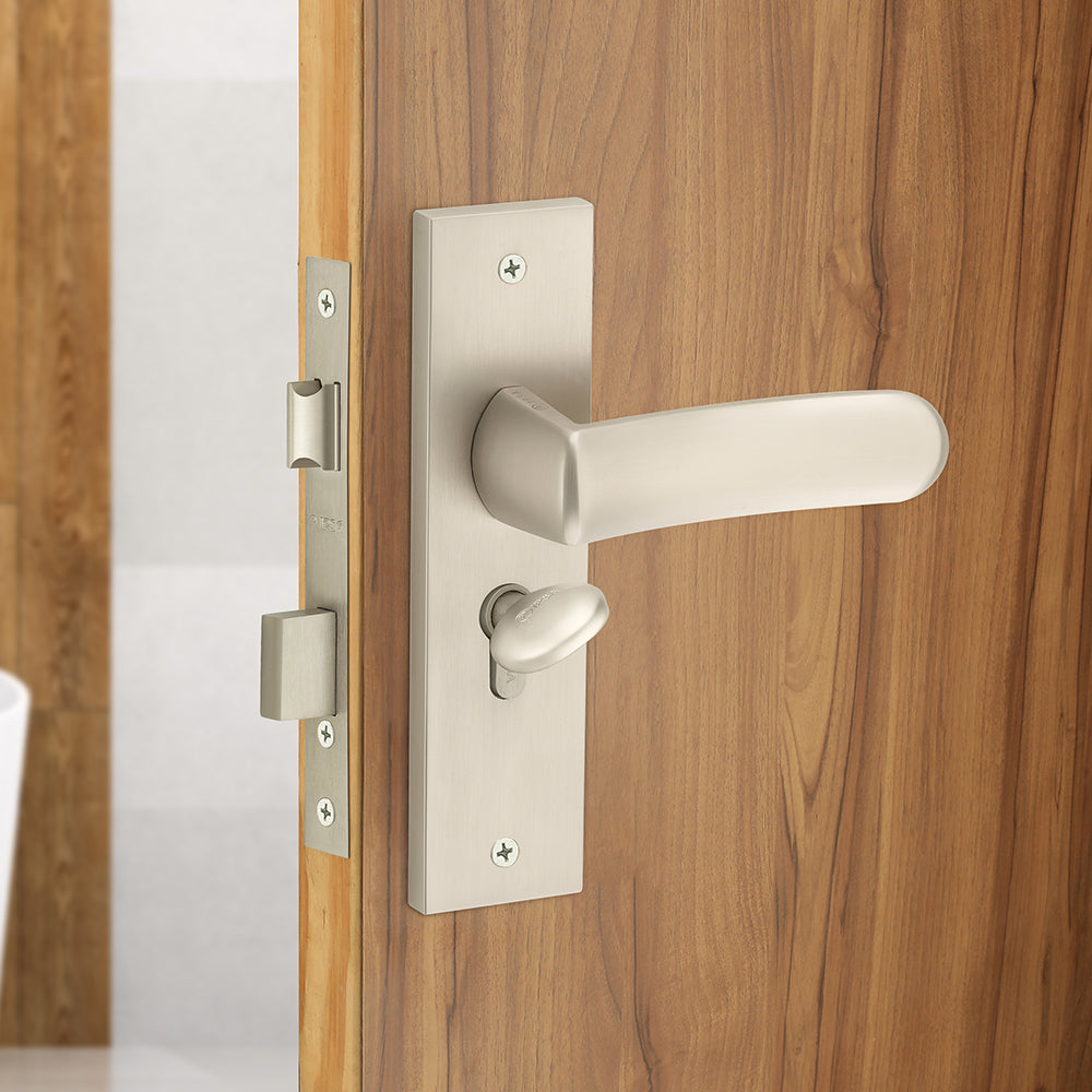 IPSA Tomato Moderna Handle Series on 8" Plate CYS Lockset with 60mm Coin and Knob - Matte Antique Finish MSS