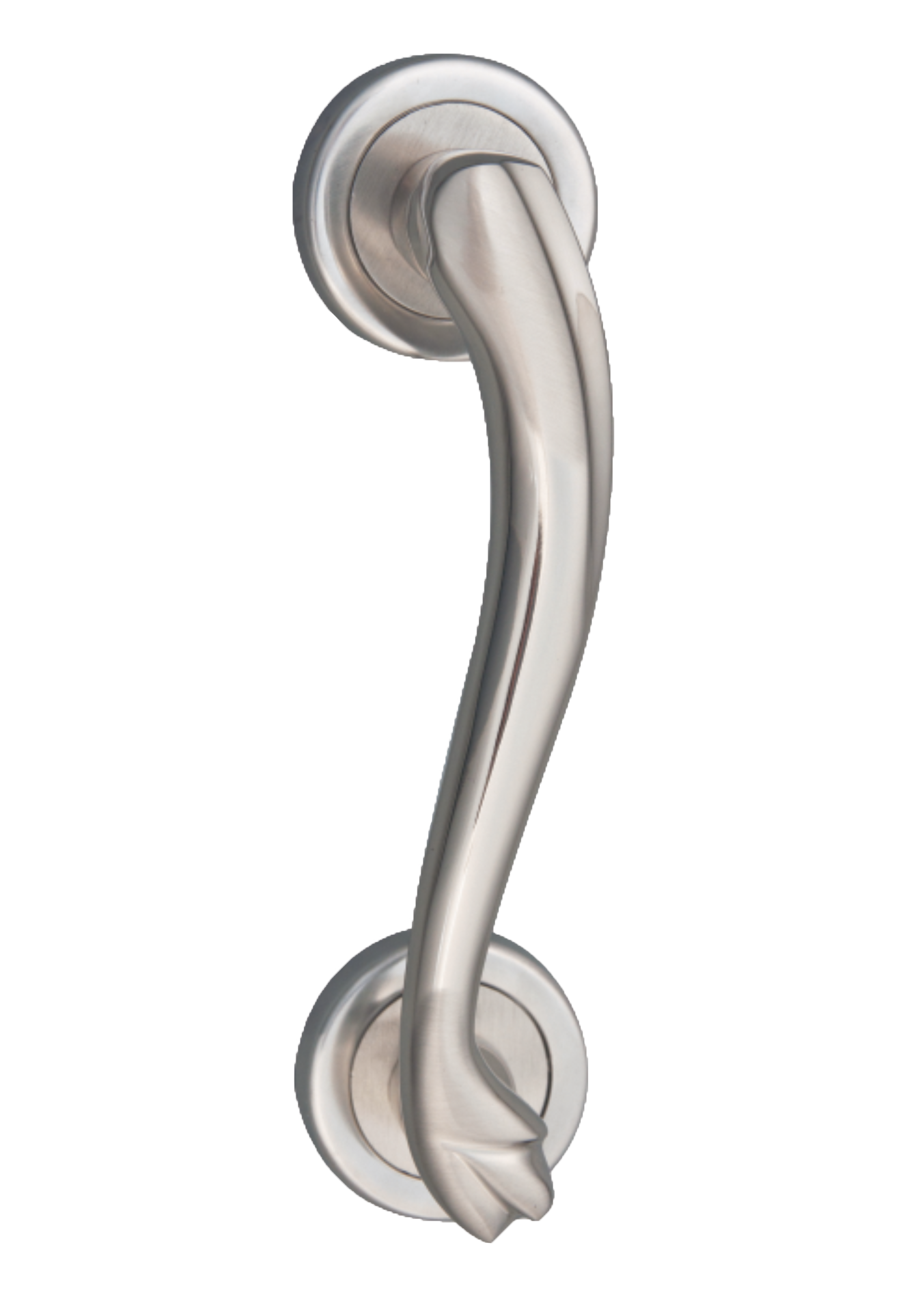 IPSA Villa Glass Pull Handle Left Side 12" Brass - Finish FSS