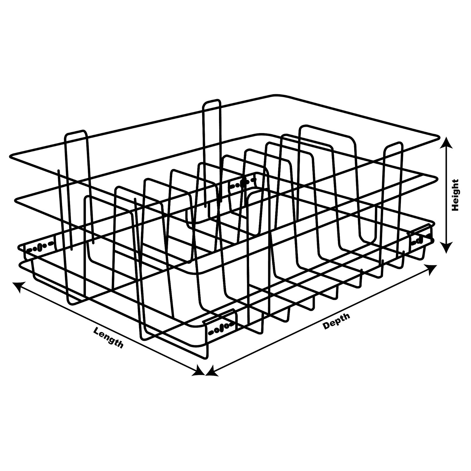IPSA Stainless Steel Kitchen Thali Basket Size (inch): 21 x 20 x 8 | Storage Basket (Pack of 1 Piece)