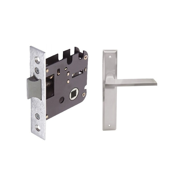 IPSA Mynza Iris Series on 8 inch Plate PKY Lockset For Bathroom Finish SS