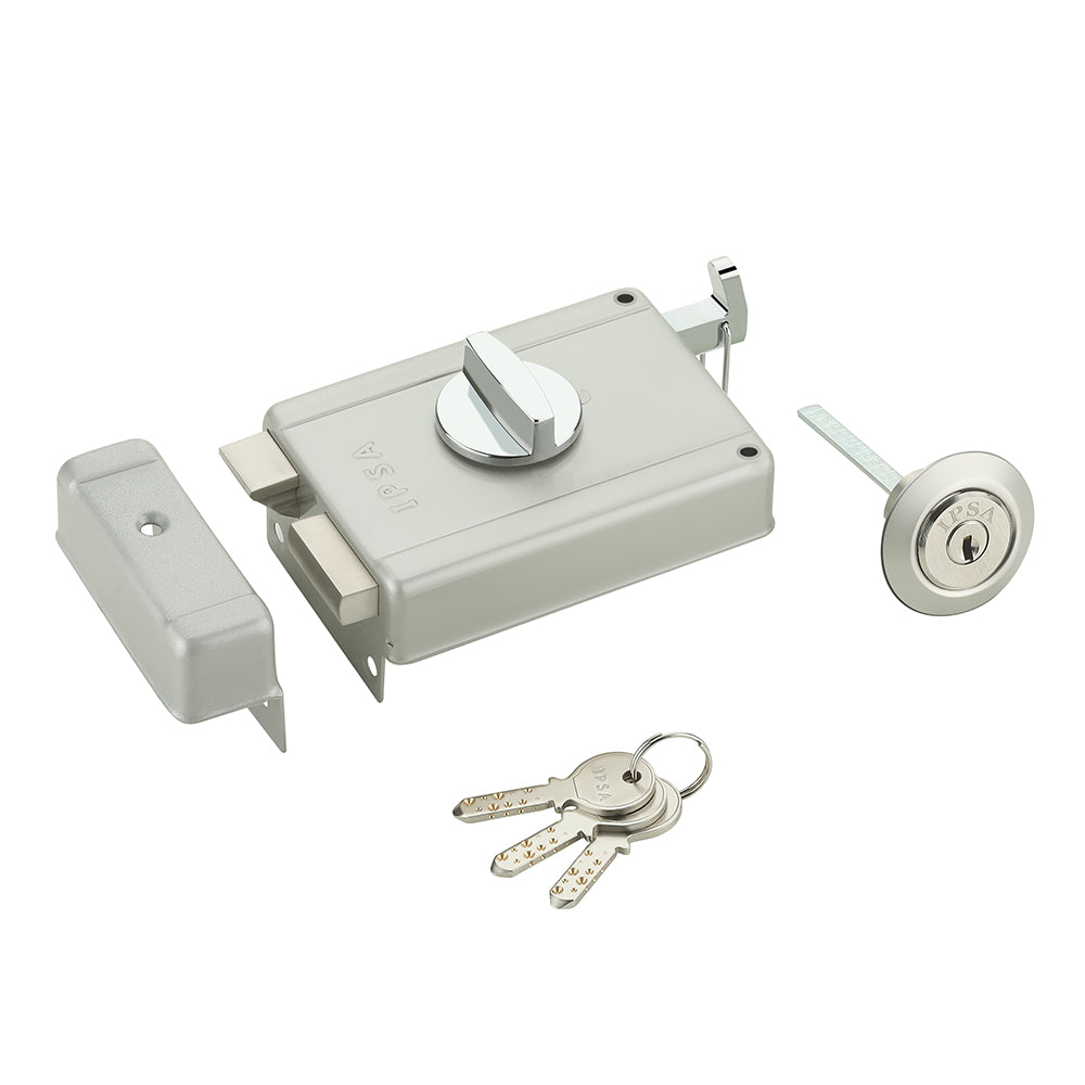 IPSA Steel NL05 High Security Main Door Lock with Computer Key, Standard Size (Metallic)
