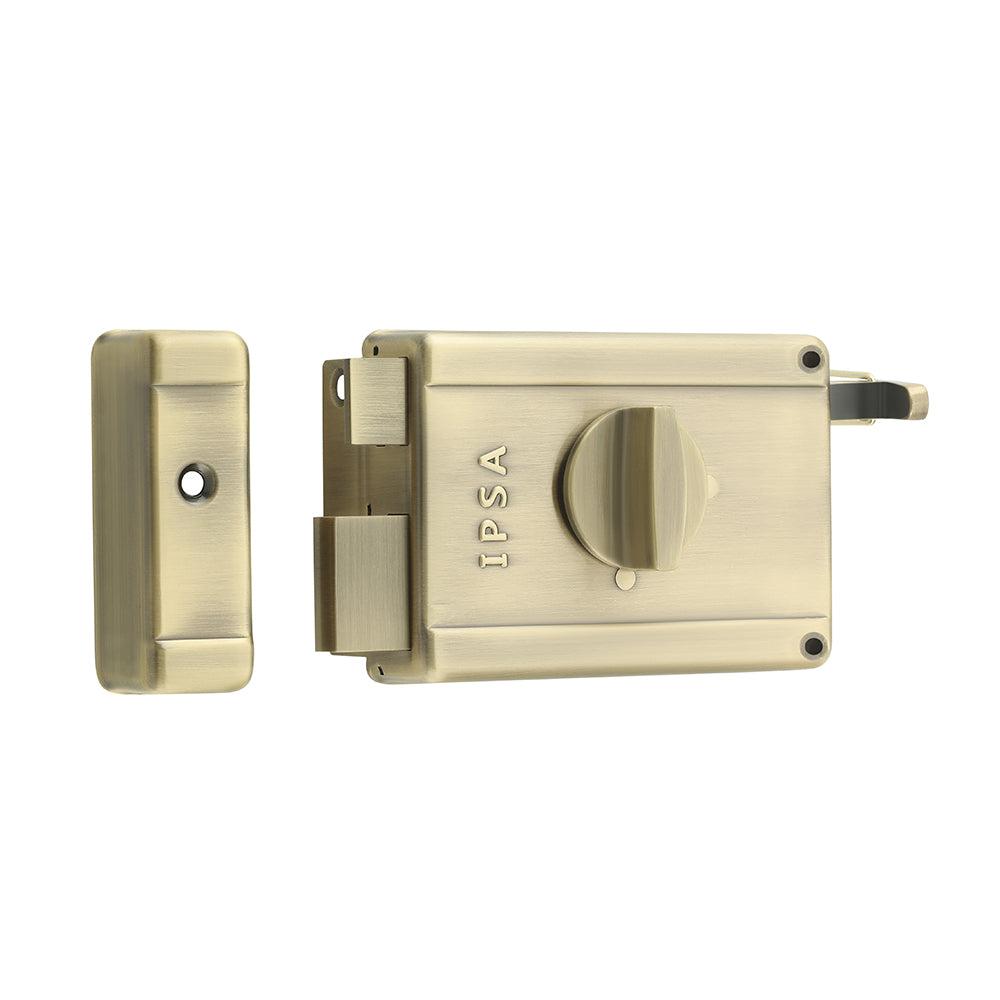 IPSA Steel NL05 High Security Main Door Lock with Computer Dimple Key, Standard Size (Antique)