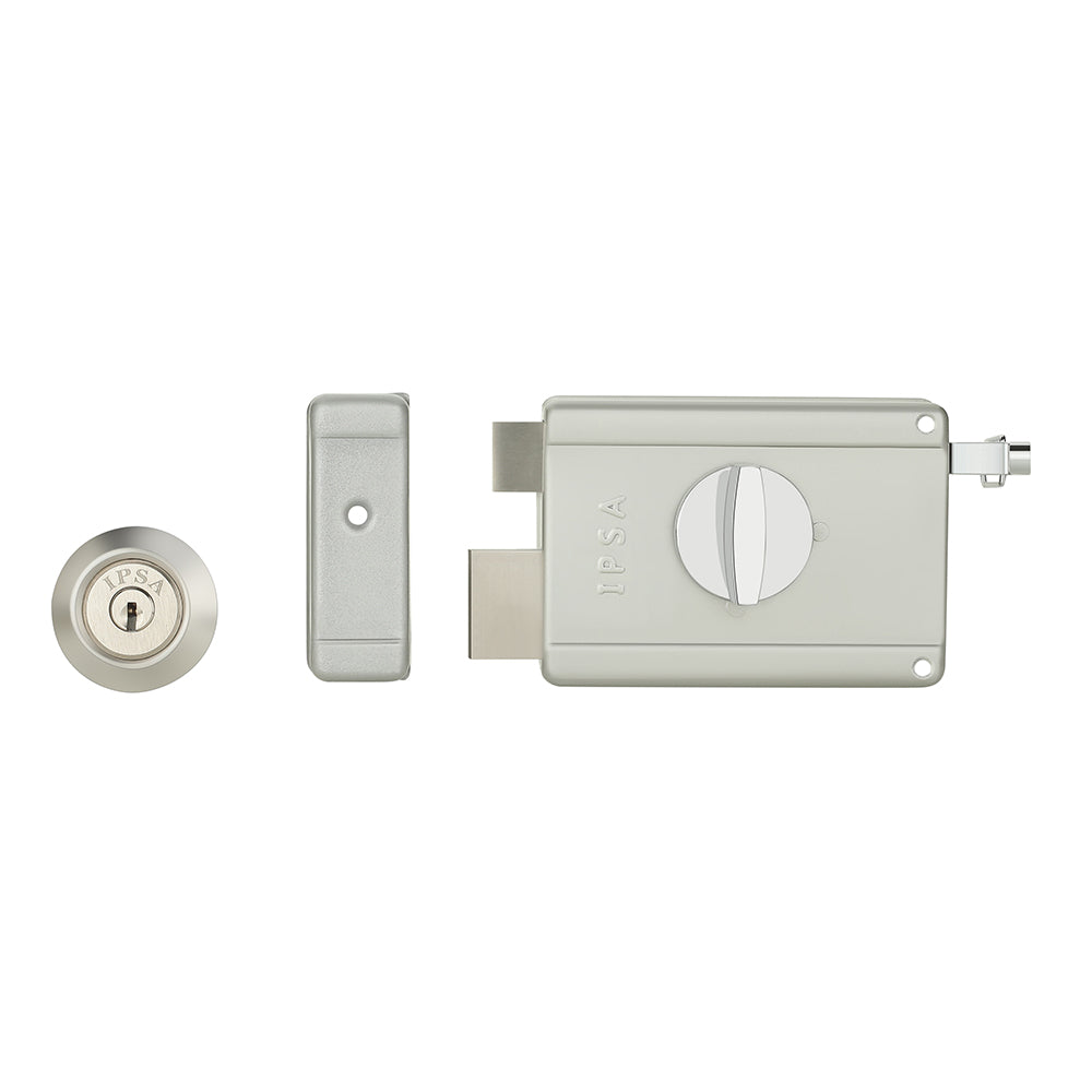IPSA Steel NL05 High Security Main Door Lock with Computer Key, Standard Size (Metallic)
