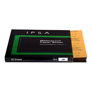 IPSA 100 Grit Abrasive Paper, Size 9 inch X 11 inch, Pack of 50 Pieces