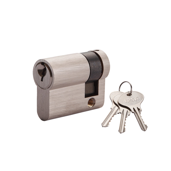 40 MM One Side Key SS Finish Brass Half Cylinder