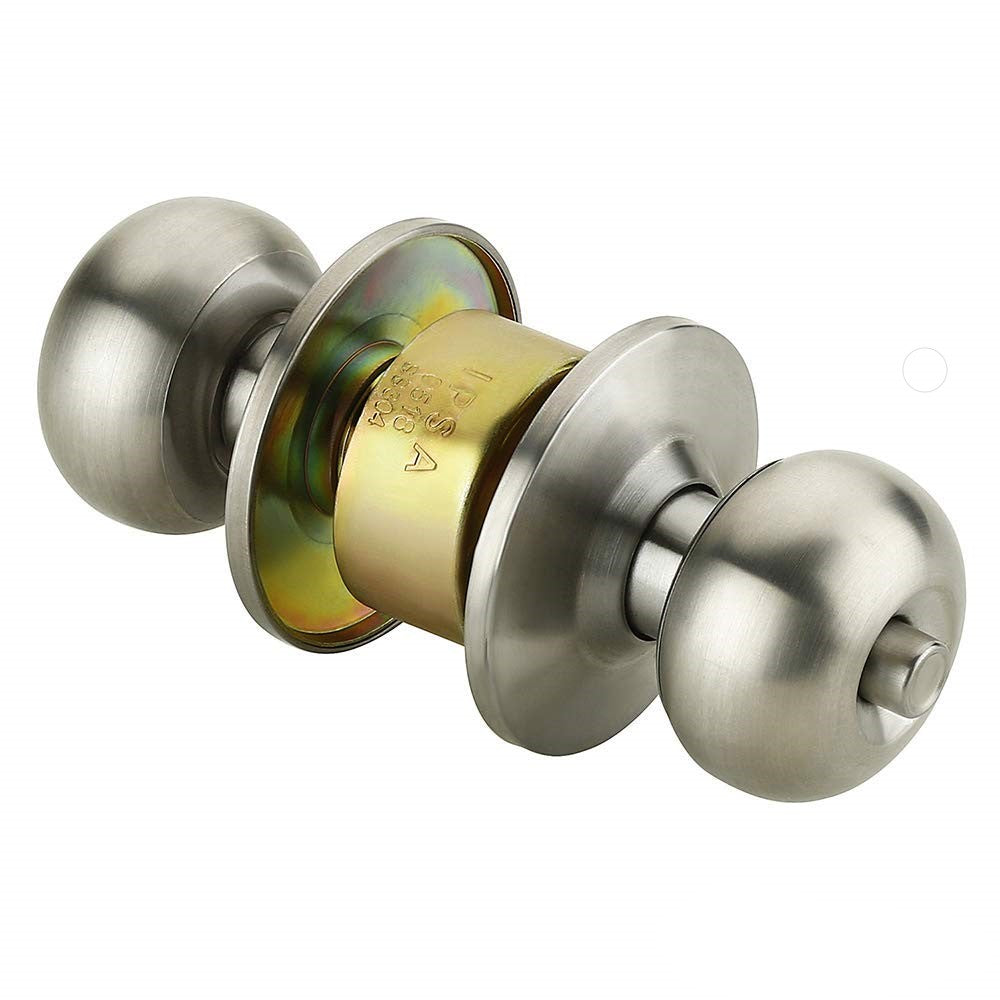 IPSA High Security Stainless Steel SS202 Cylindrical Lock Tubular Door Knob with Normal Key Backset 60MM