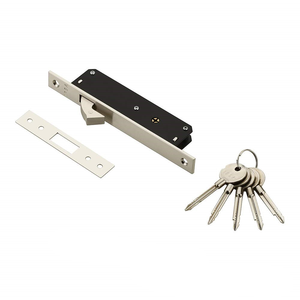 IPSA ML03 Cross Key Mortise Sliding Door Lock with 5 Cross Key Backset 20mm Pack of 1