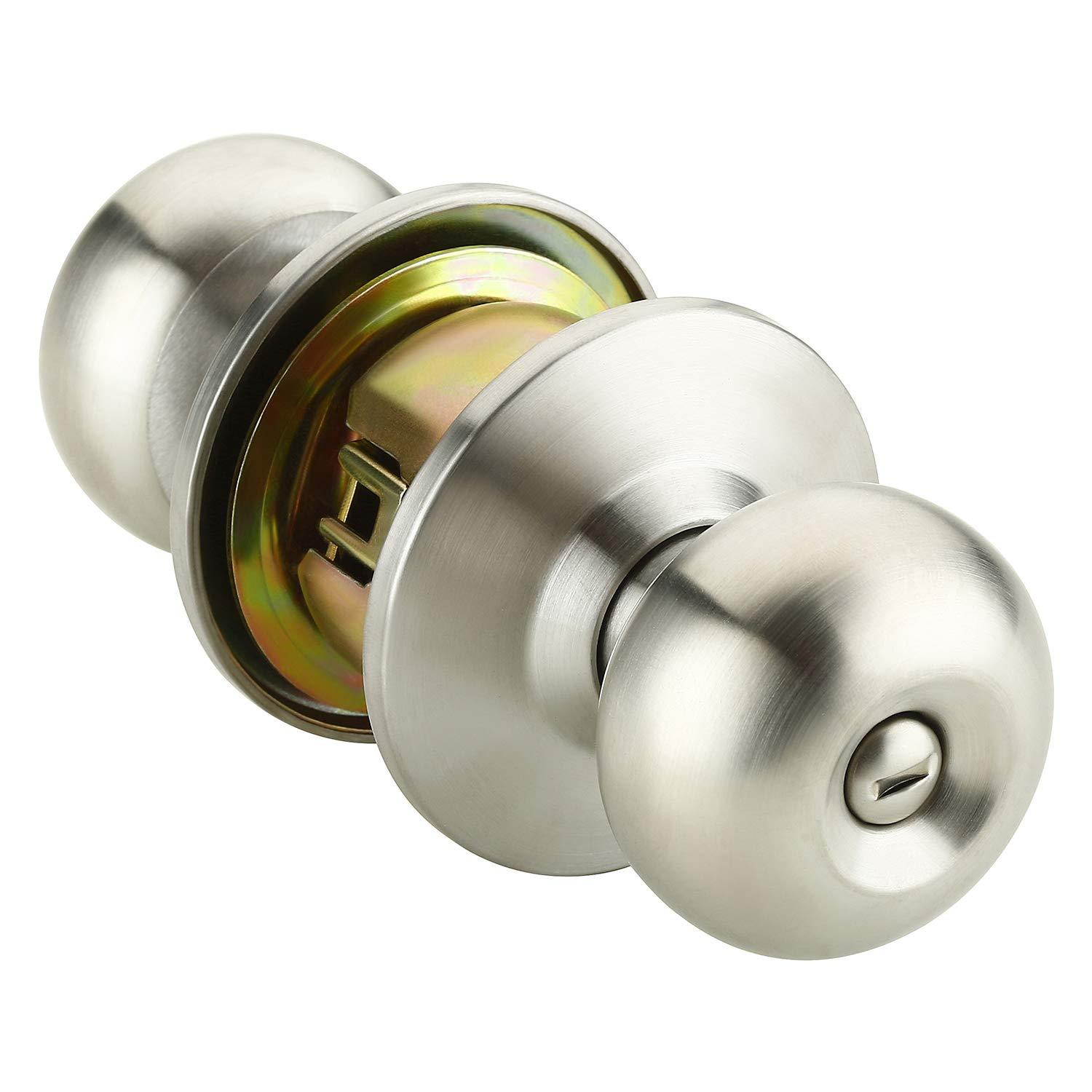 IPSA High Security Stainless Steel SS202 Cylindrical Lock Tubular Door Knob Without Key Backset 60MM